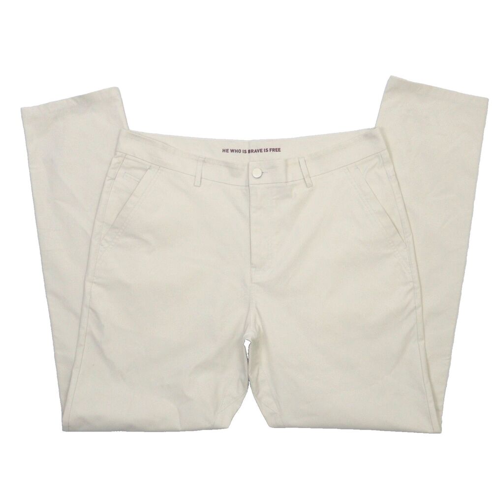 Marcus Pierce Pants Mens 36x34 Cream Birch Stretch Zip Pocket Performance Active